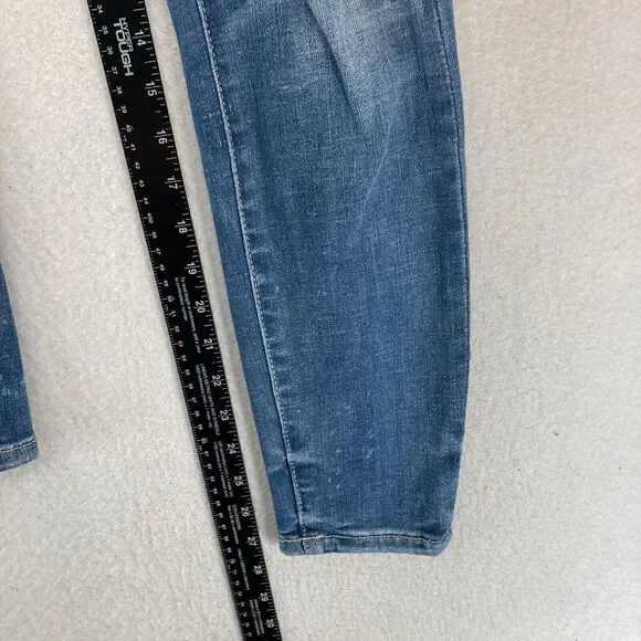 Judy Blue Jeans Women's 7/28 Skinny Fit Medium Blue Stretch Denim Distressed - Picture 10 of 14